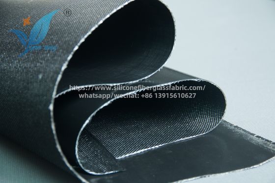 Industrial Silicone Rubber Coated Fiberglass Fabric For Steel Mills And Power Plants