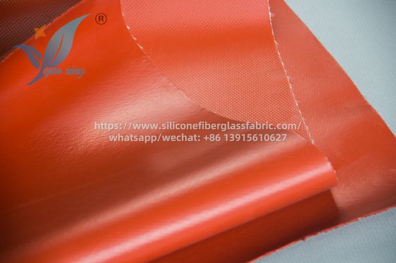 1.5mm Double Sided Fabric Silicone Coated Fiberglass For Duct Connectors