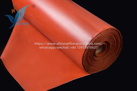 Heavy Duty 1.5mm Fireproof Silicone Rubber Fabric Anti Aging