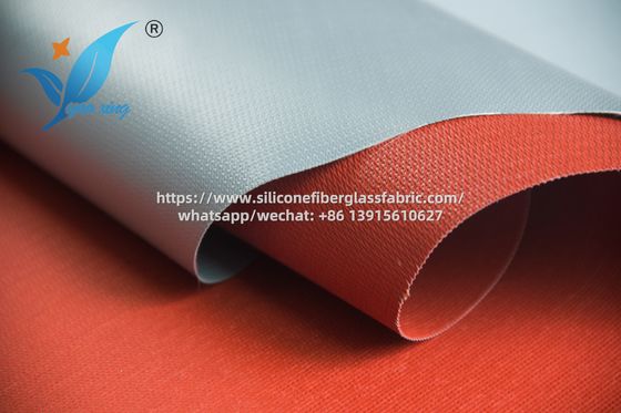 50m Industrial Silicone Coated Fiberglass Fabric 200 Degrees Celsius Resistant Anti Aging