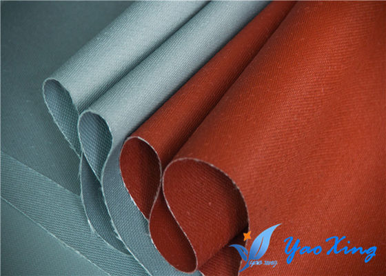 Fireproof Silicone Rubber Coated Fiberglass Fabric / Fiberglass Heat Resistance