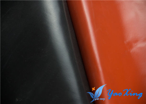 Red Silicone Rubber Coated Fiberglass Fabric For Flexible Expansion Joint