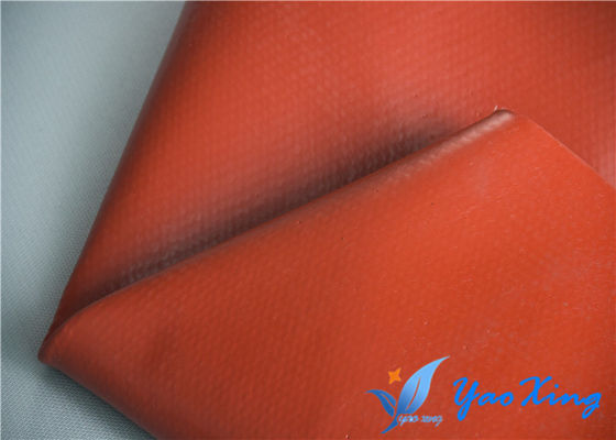 Fireproof And Waterprof Silicone Rubber Coated Fiberglass Fabric In Red Color