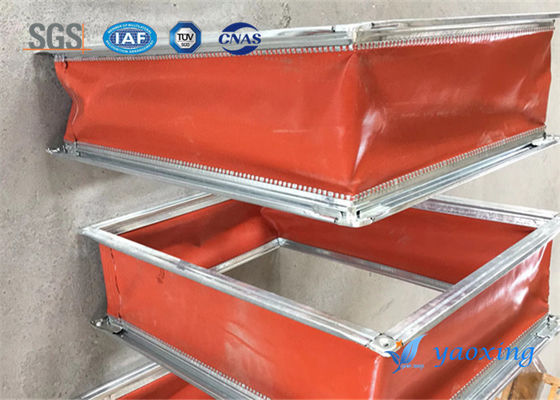 Orange Silicone Rubber Coated Fiberglass Fabric Used In Fireproof Flexible Joint