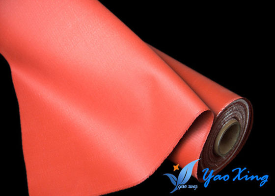 Red Silicone Rubber Coated Fiberglass Fabric For Flexible Expansion Joint