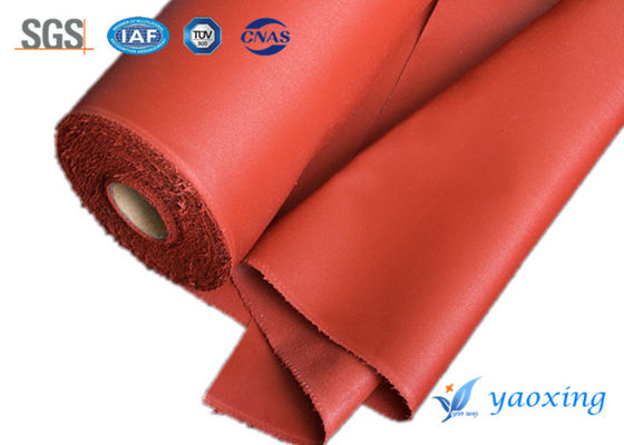 Red Welding Curtain Silicone Coated Glass Cloth Fireproof And Waterproof